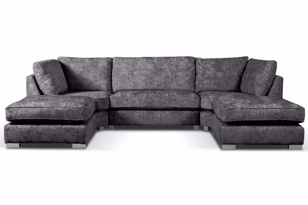 Bishop Full Back U Shape Fabric Corner Sofa
