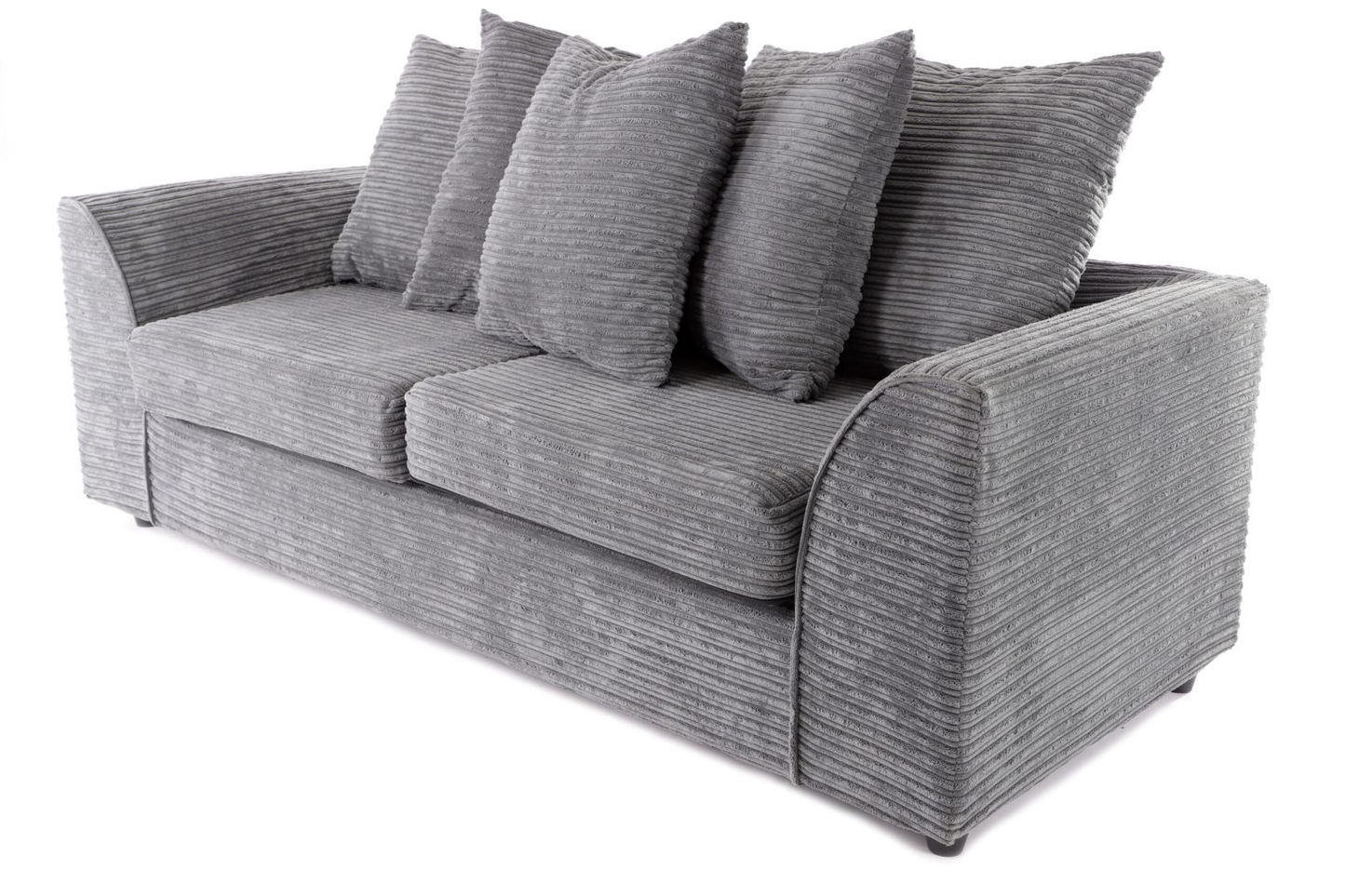Byron 3 Seater Sofa Grey Cord Fabric