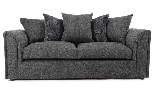 Byron 3 Seater Sofa Black Dundee