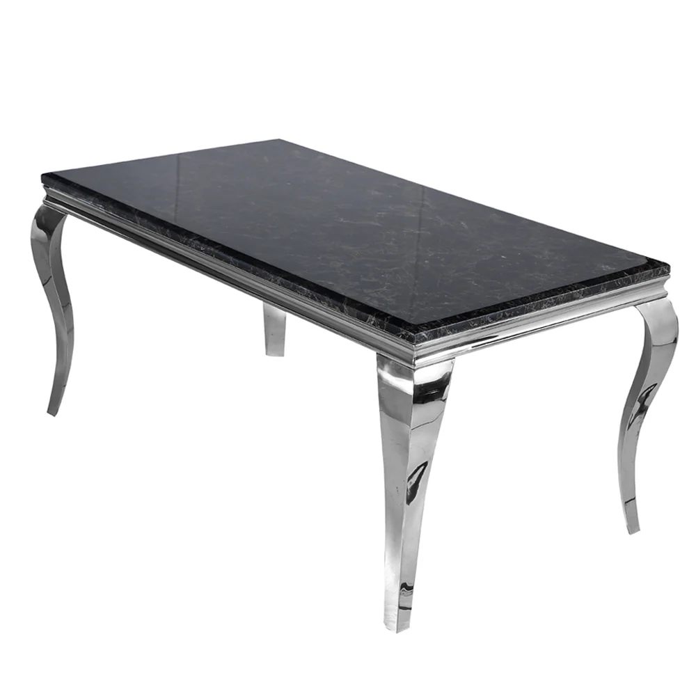 Louis 1.8m Chrome Dining Table