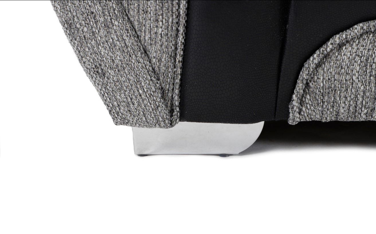 Matinee Full Back 3 Seater Sofa Black Silver