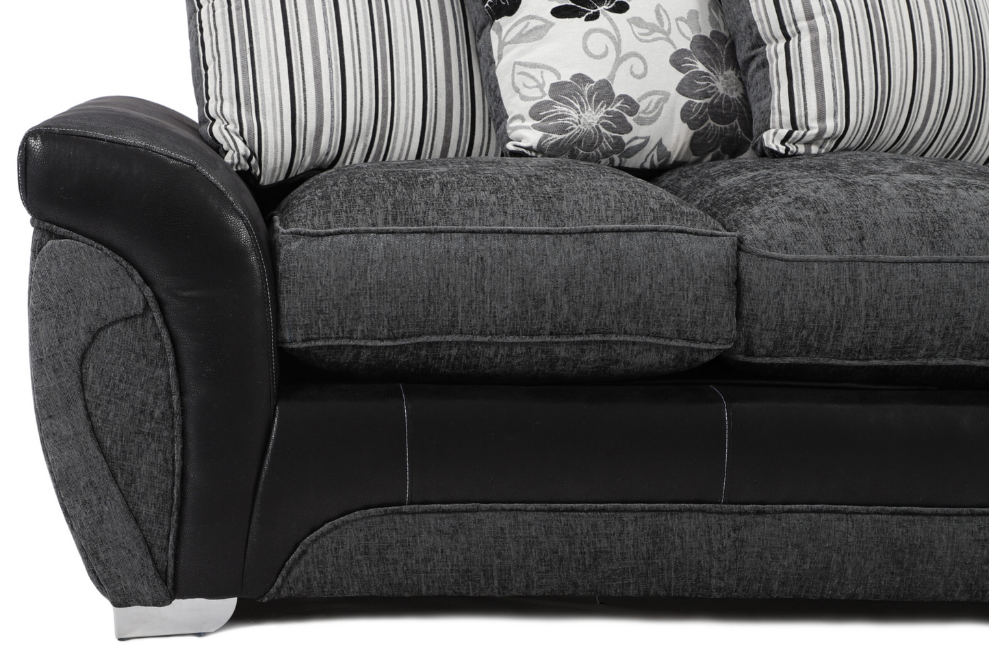 Matinee Scatter Back 2 Seater Sofa Black Grey