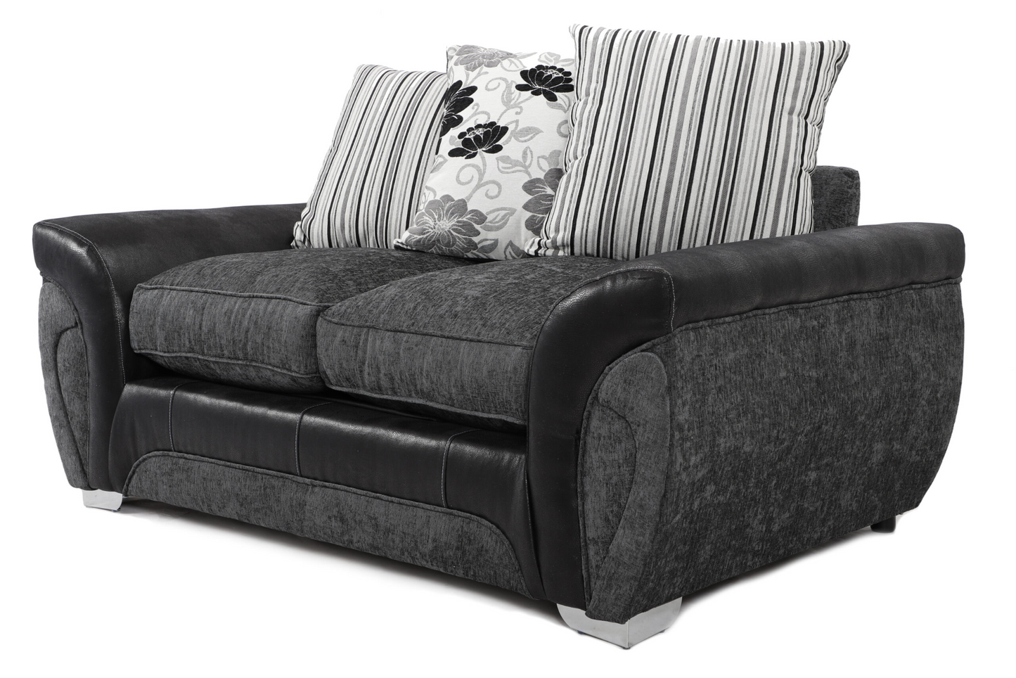 Matinee Scatter Back 2 Seater Sofa Black Grey