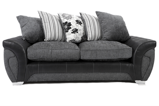 Matinee Scatter Back 3 Seater Sofa Black Grey