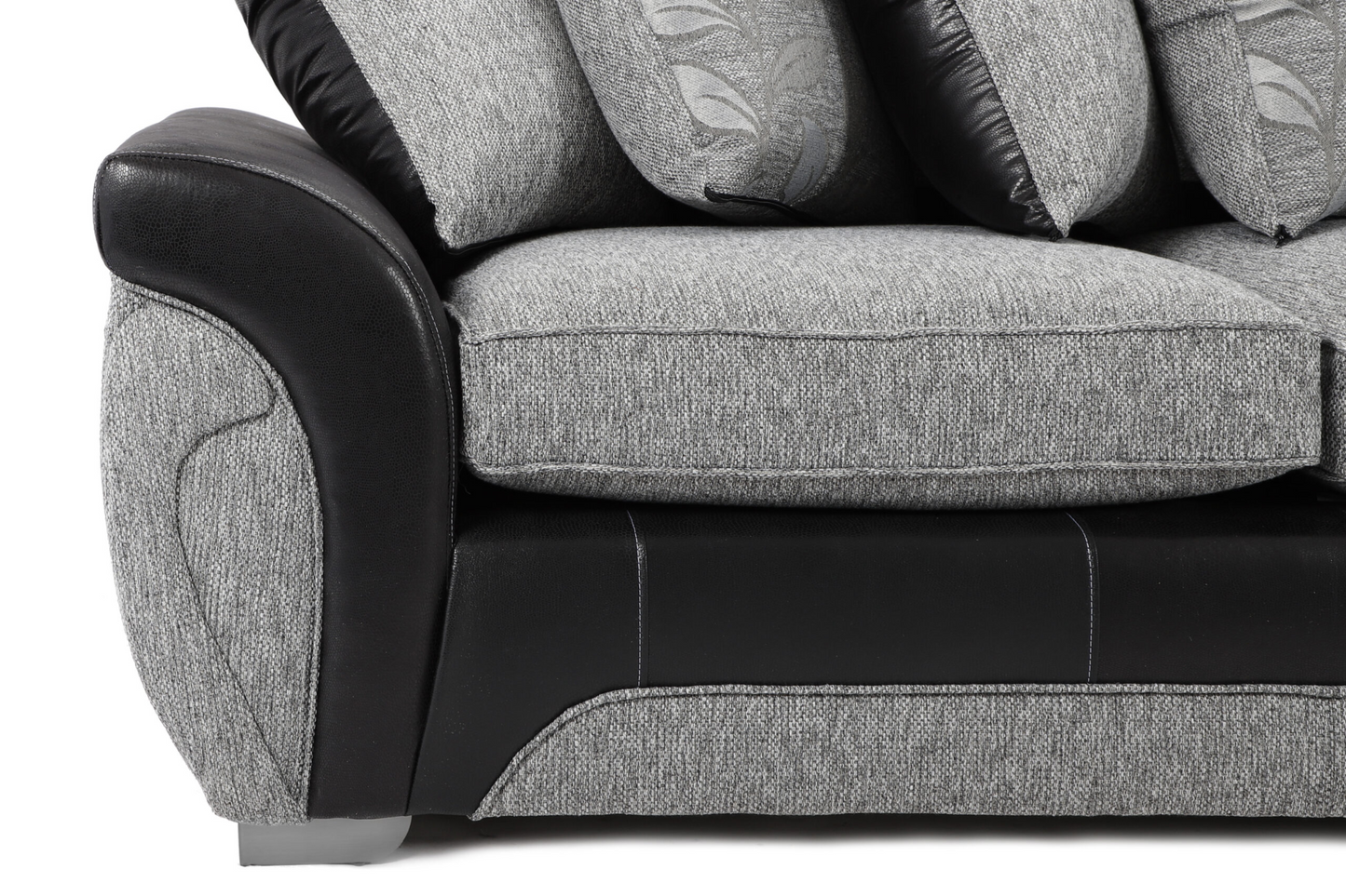 Matinee Scatter Back 3+2 Sofa set Black Silver/ Black Grey