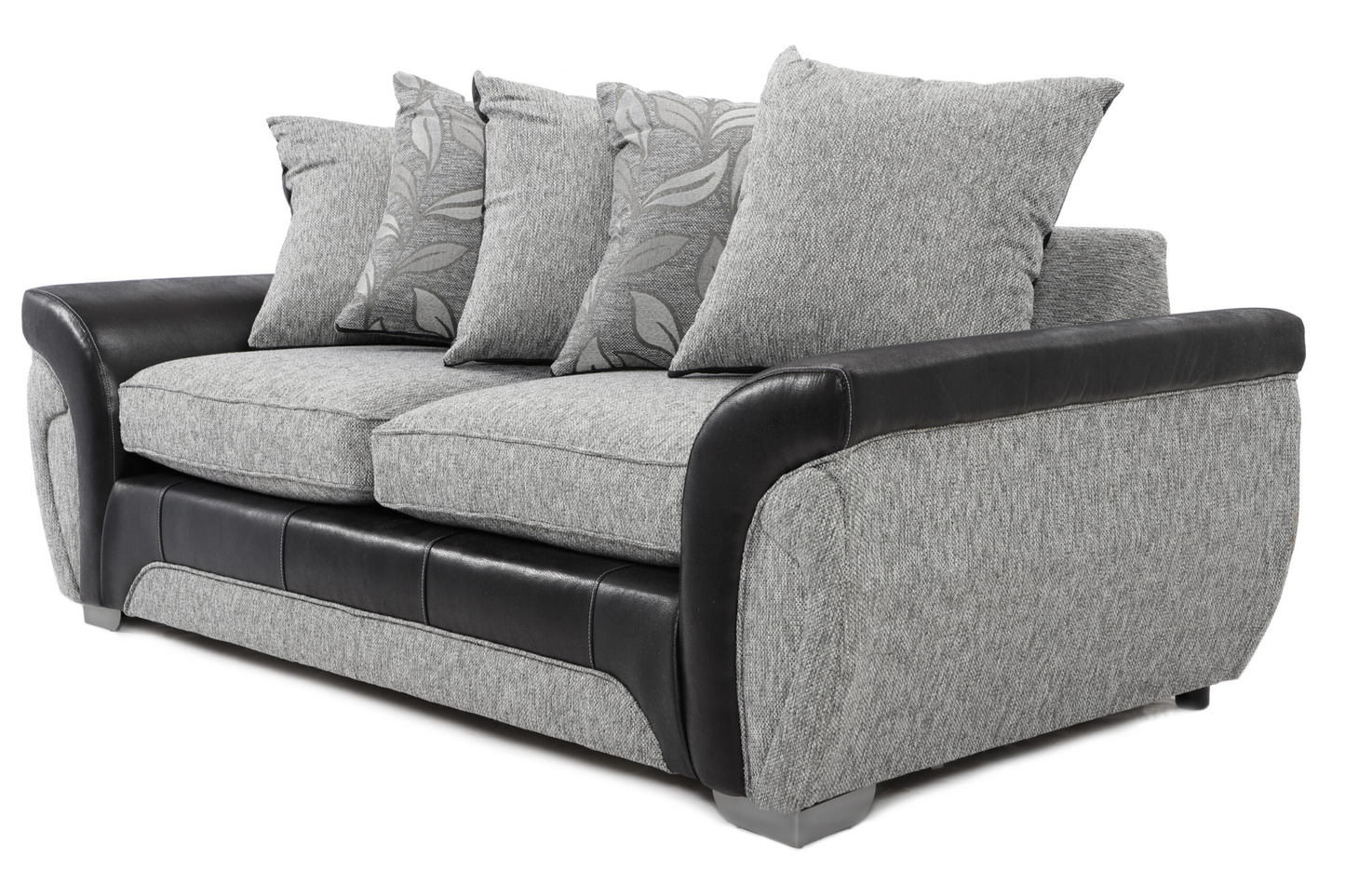 Matinee Scatter Back 3+2 Sofa set Black Silver/ Black Grey