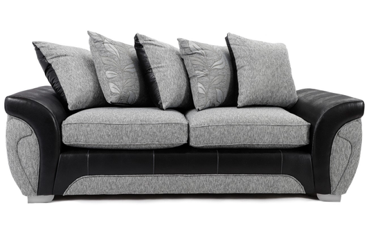 Matinee Scatter Back 3 Seater Sofa – Black Silver