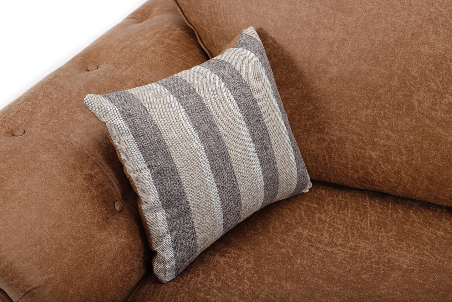 Oakland 3 Seater Sofa Full Back Tan