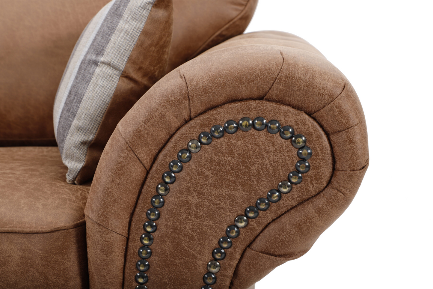 Oakland 3 Seater Sofa Full Back Tan