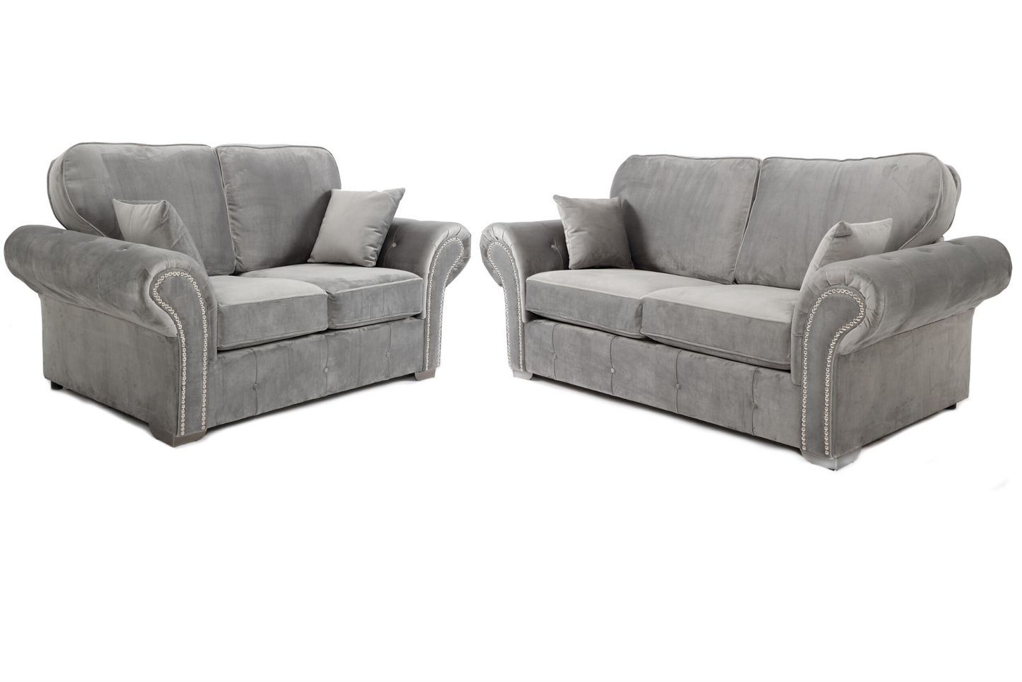 Oakland 3+2 Sofa Set Black Velvet
