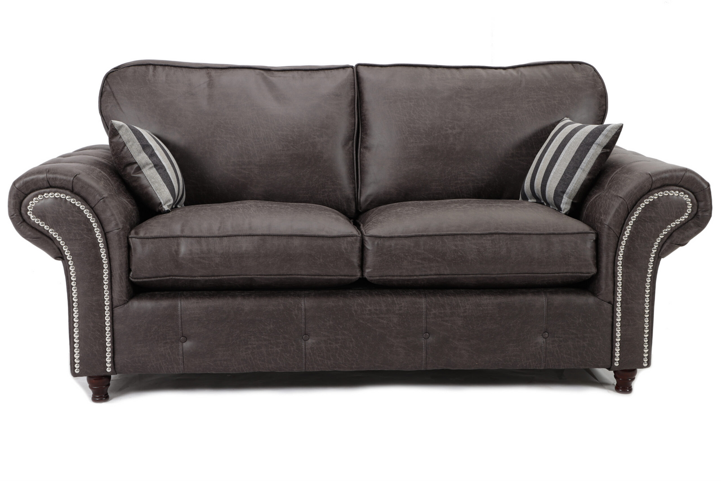 Oakland 3+2 Seater Leather Sofa  Set Charcoal