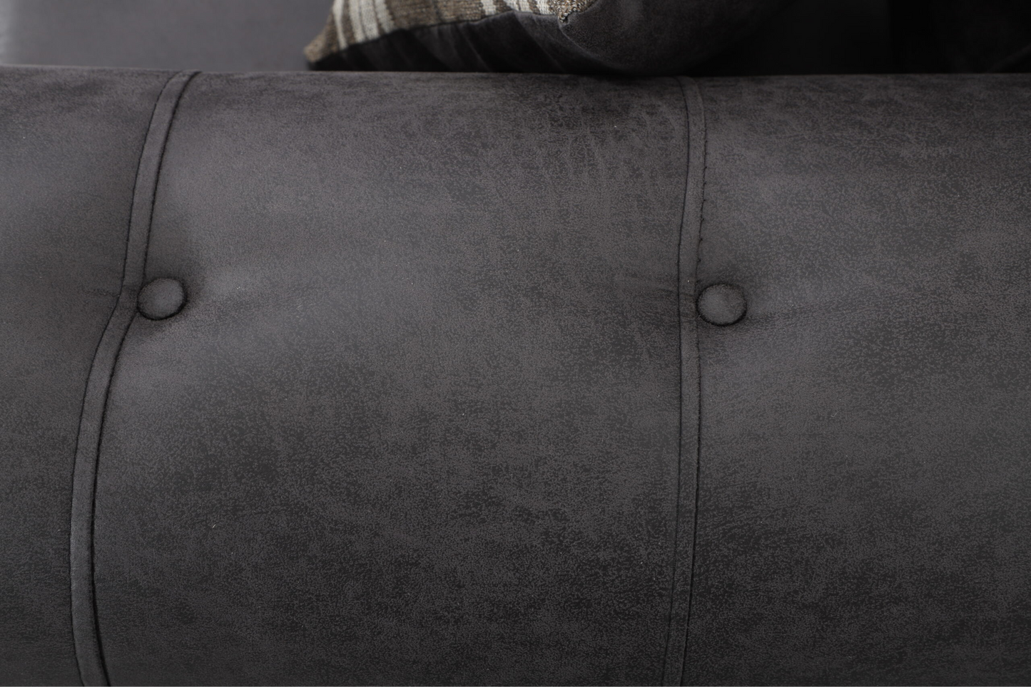 Oakland 3+2 Seater Leather Sofa  Set Charcoal
