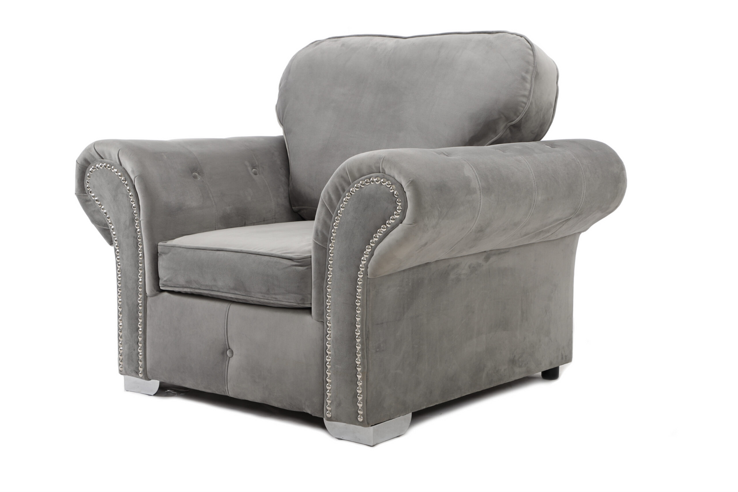 Oakland Armchair Plush Grey