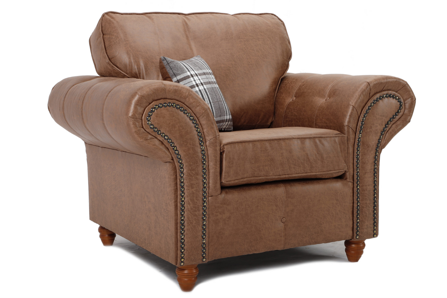 Oakland Leather Armchair Tan