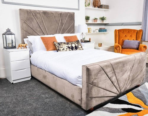 Palermo Bed- Velvet Ottoman Bed Frame