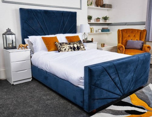 Palermo Bed- Velvet Ottoman Bed Frame