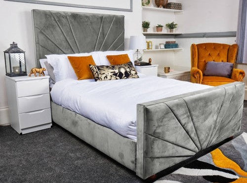 Palermo Bed- Velvet Ottoman Bed Frame