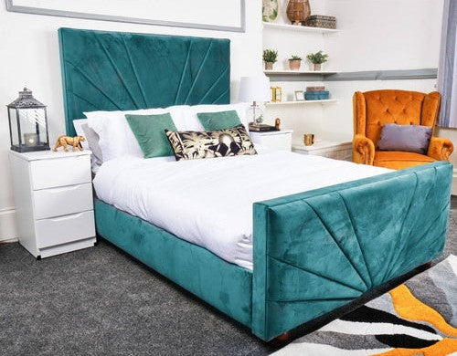 Palermo Bed- Velvet Ottoman Bed Frame