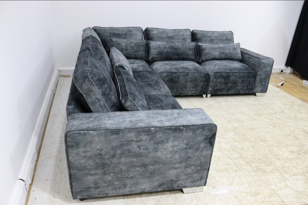 Sloane 2C2 5 Seater Corner Sofa - Platinum Alaska Grey Fabric