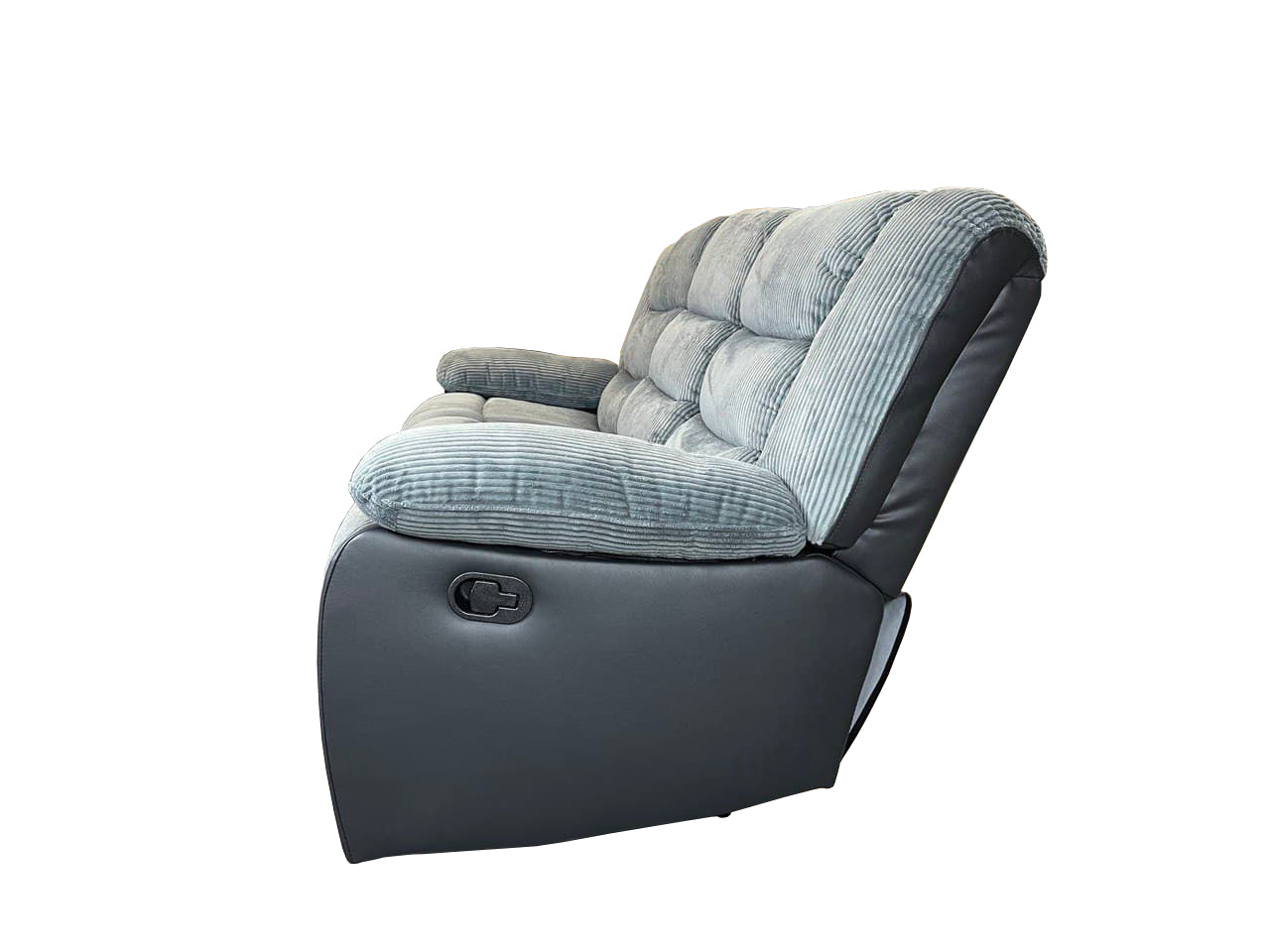 Rio 3+2 Recliner Sofa Grey Cord Fabric