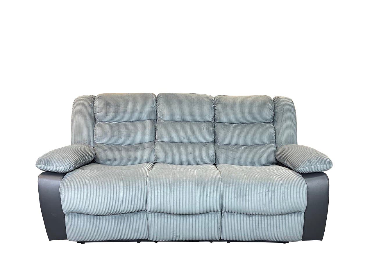 Rio 3+2 Recliner Sofa Grey Cord Fabric