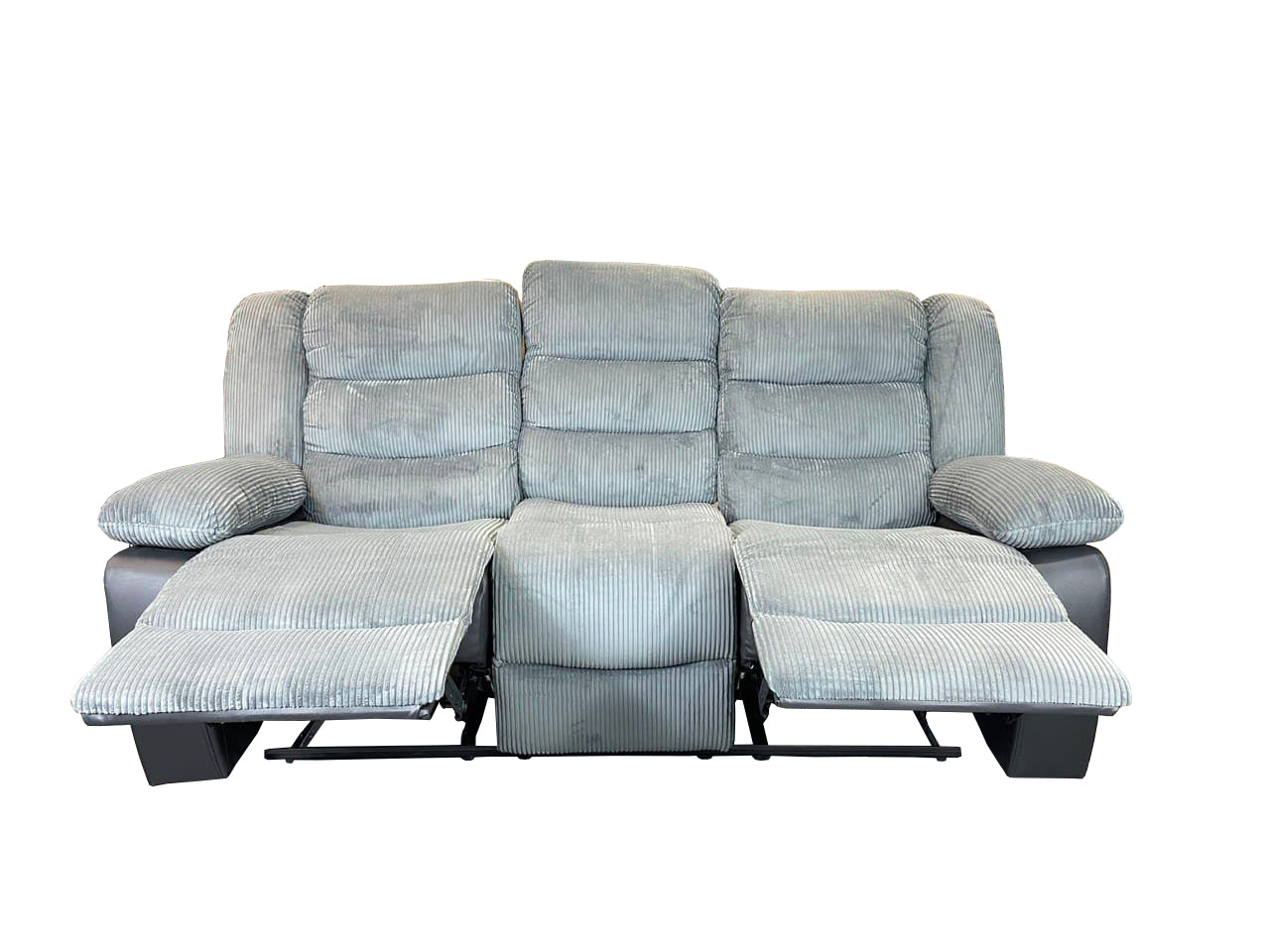 Rio 3+2 Recliner Sofa Grey Cord Fabric