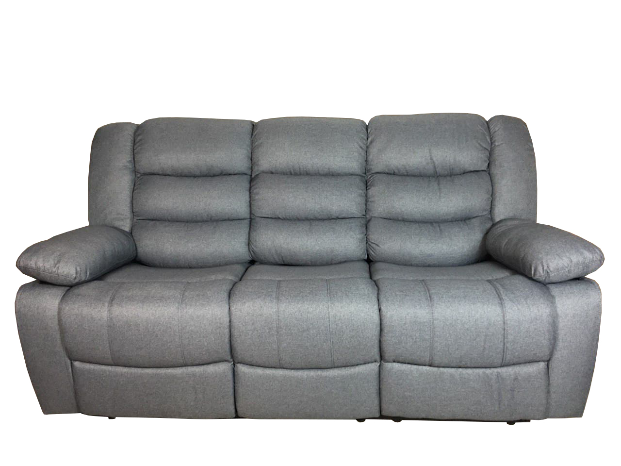 Sorrento 3+2 Grey Fabric Recliner Manual With Cupholders