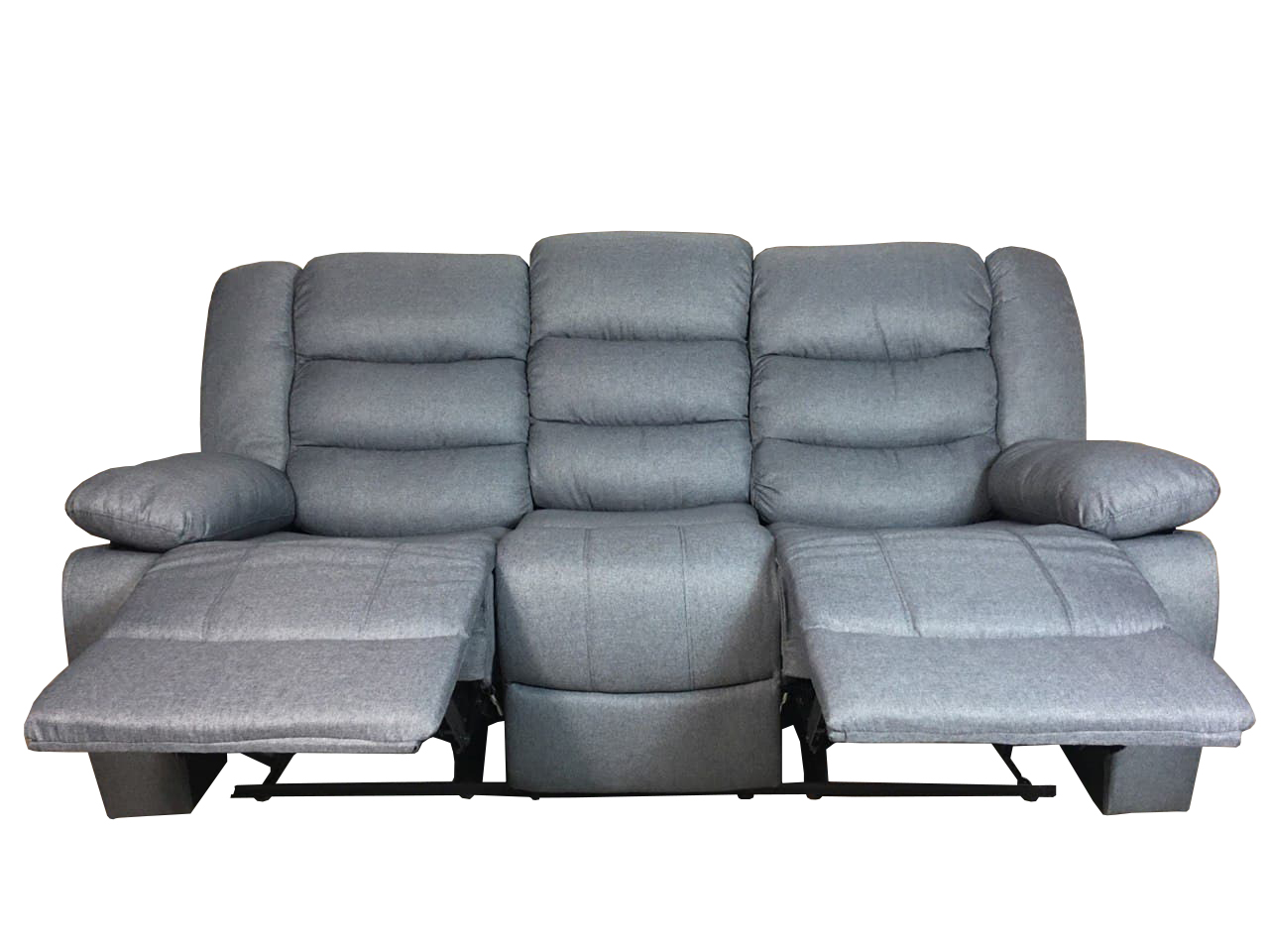 Sorrento 3+2 Grey Fabric Recliner Manual With Cupholders