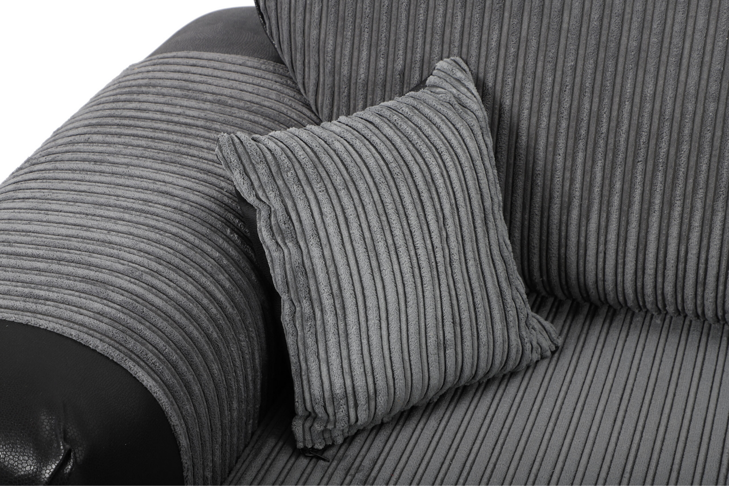 Tangent 2 Seater Sofa Black/Grey Cord