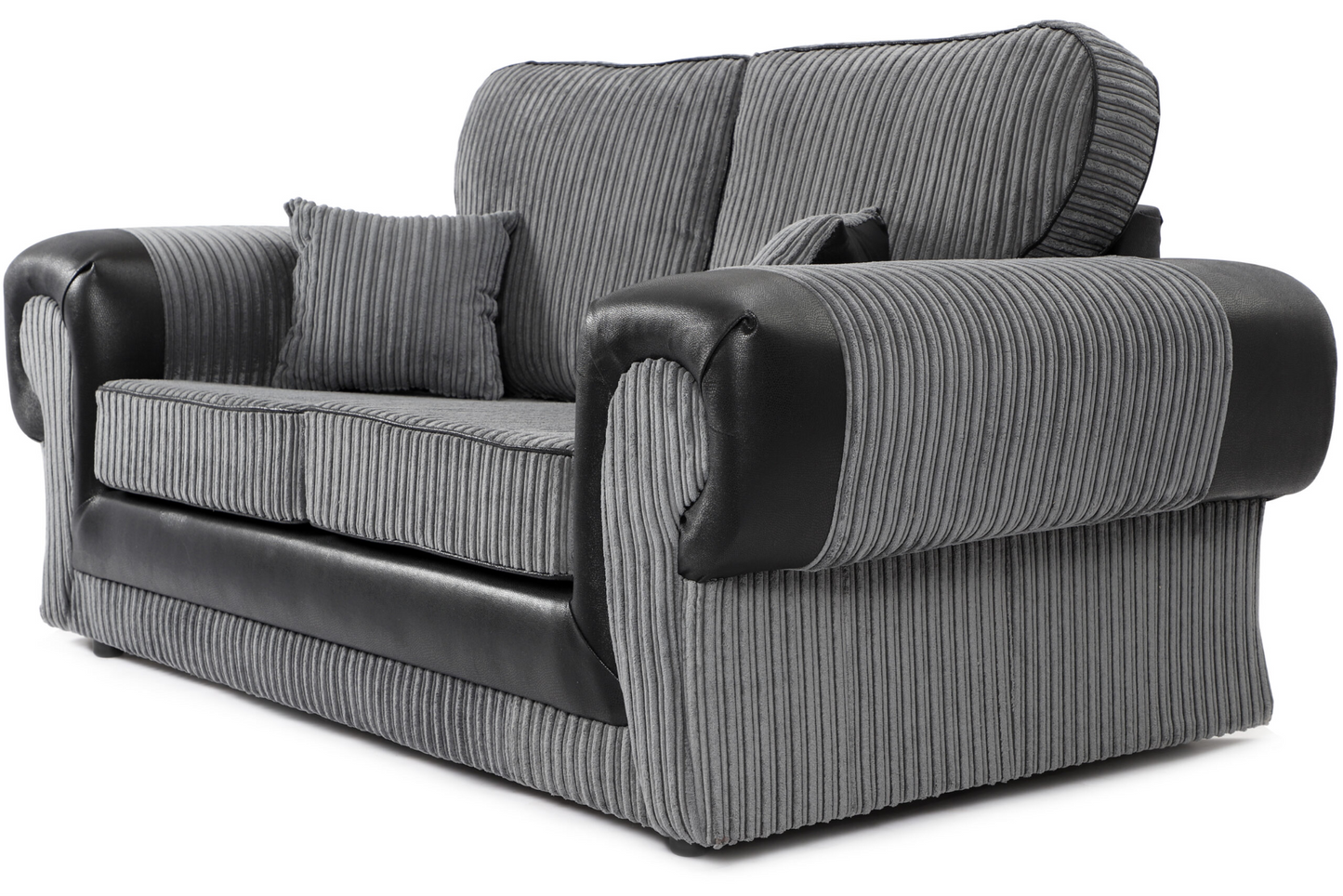 Tangent 2 Seater Sofa Black/Grey Cord