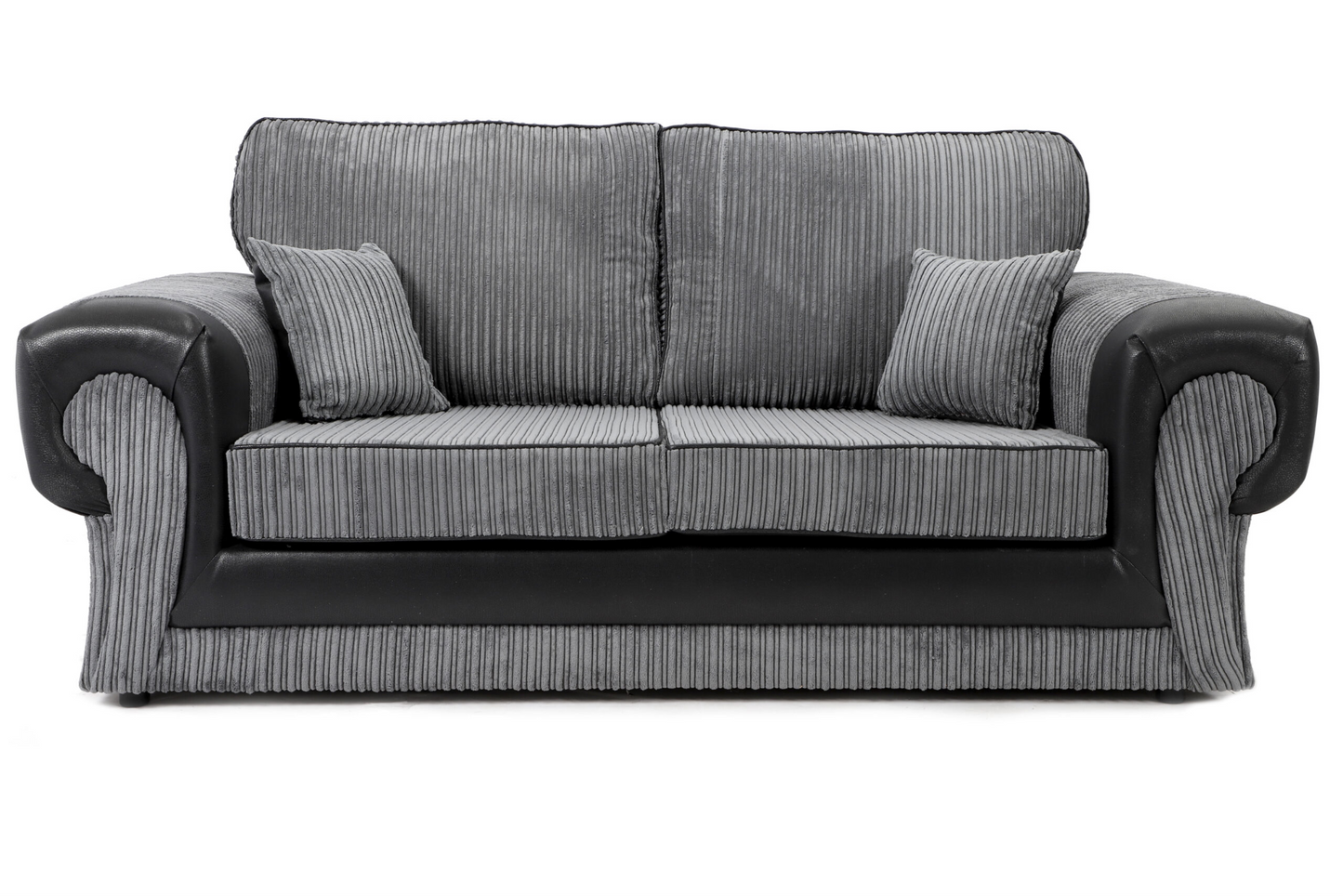 Tangent 3 Seater Sofa Black/Grey Cord