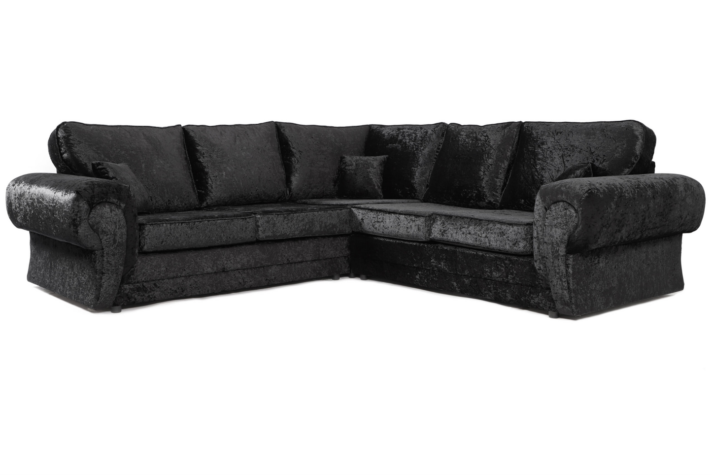 Tangent Large Corner 2C2 Sofa Black/Grey Cord
