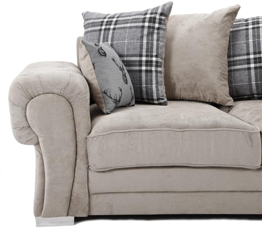 Verona Scatter Back Large Corner Sofa Mink