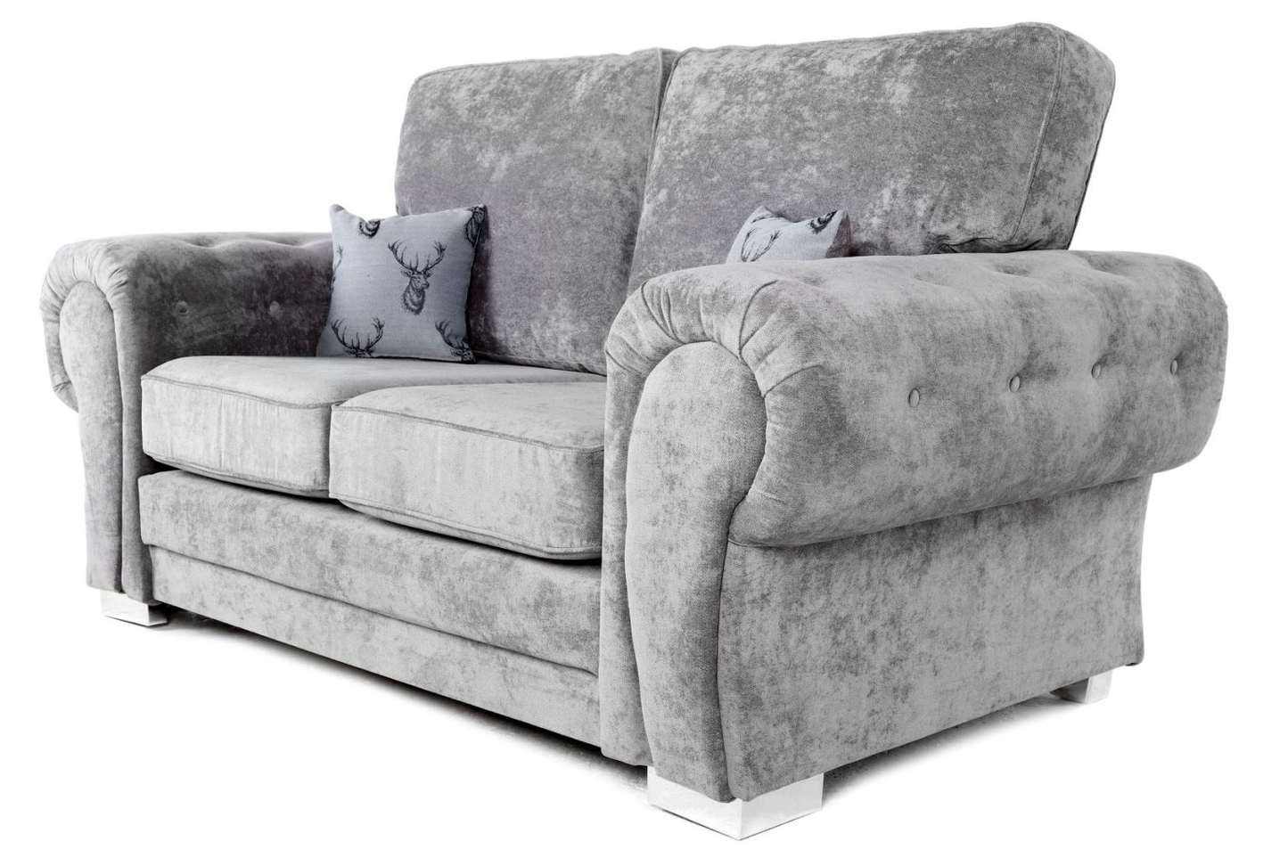 Verona 2 Seater Sofa Full Back Grey