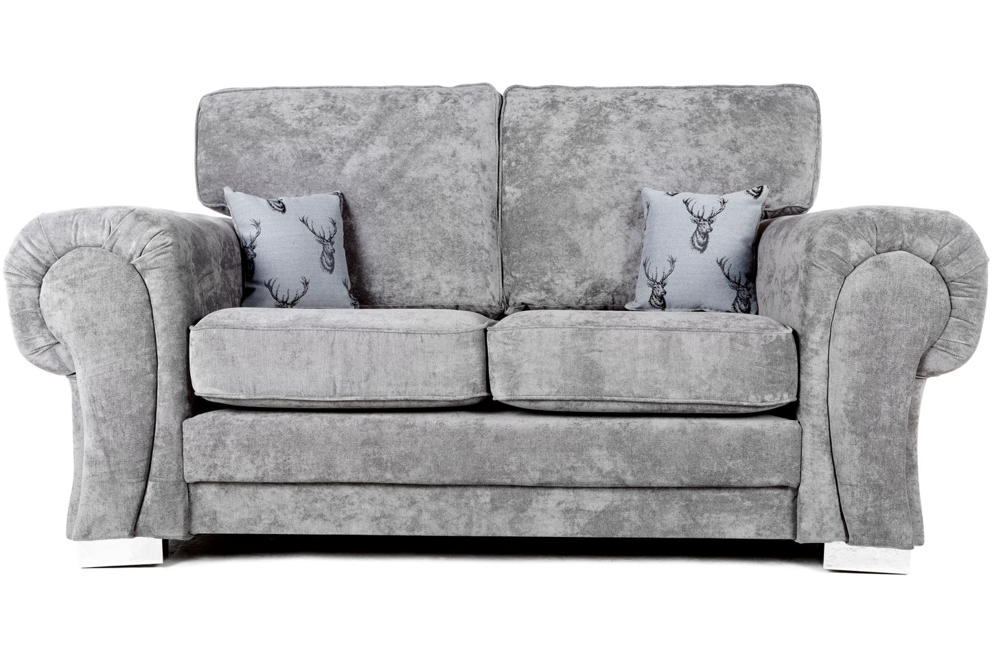 Verona 3+2 Sofa Set Full Back Kensington Grey And Mink Fabric