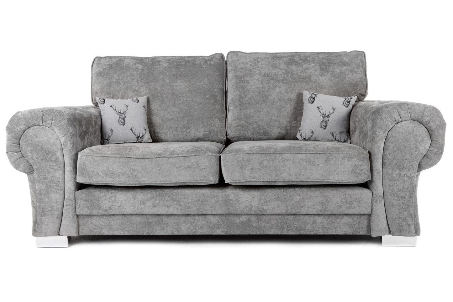 Verona 3+2 Sofa Set Full Back Kensington Grey And Mink Fabric