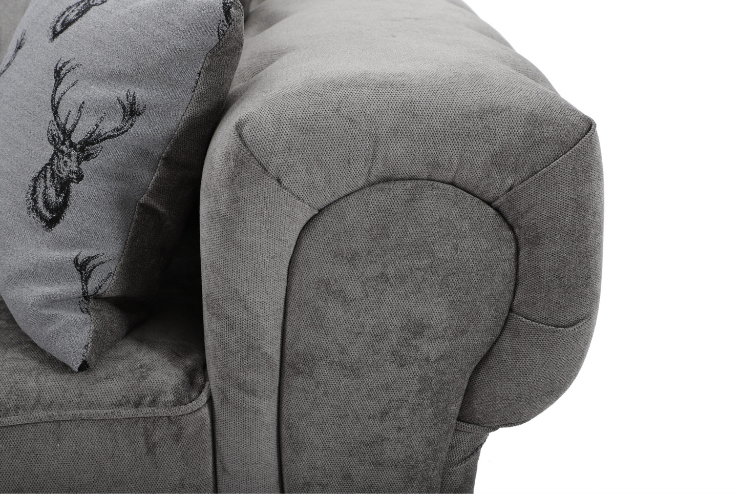 Verona 3+2 Sofa Scatter Back Sofa Set Grey Kensington Fabric