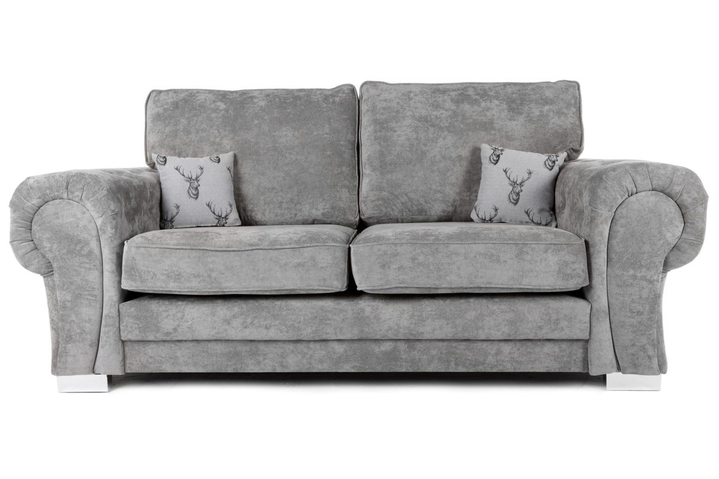 Verona Scatter Back 3 Seater Sofa Grey Fabric