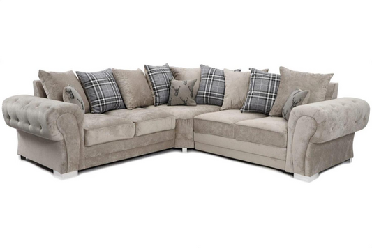 Verona Scatter Back Large Corner Sofa Mink