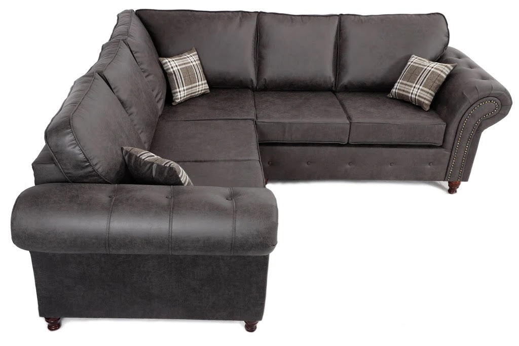 Oakland Large Corner Sofa Charcoal