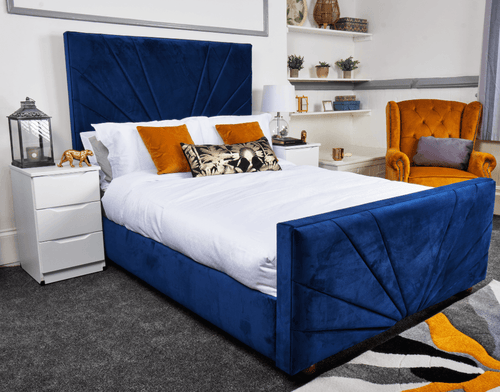 Palermo Bed- Velvet Ottoman Bed Frame