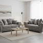 Verona 3+2 Sofa Scatter Back Sofa Set Grey Kensington Fabric