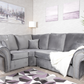 Oakland L-Shape Corner Sofa 2c1/1c2 Plush Grey Fabric