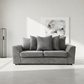 Byron 3 Seater Sofa Grey Cord Fabric