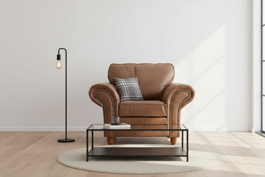 Oakland Leather Armchair Tan
