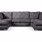 Bishop Full Back U Shape Fabric Corner Sofa