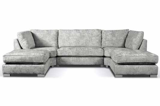 Bishop Full Back U Shape Fabric Corner Sofa