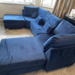 Bishop Full Back U Shape Fabric Corner Sofa