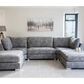 Bishop Full Back U Shape Fabric Corner Sofa