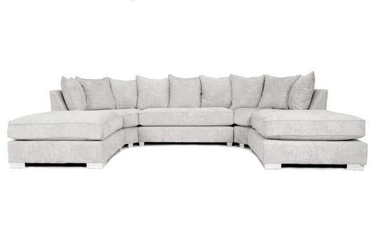 Bishop Scatter Back U Shape Fabric Corner Sofa